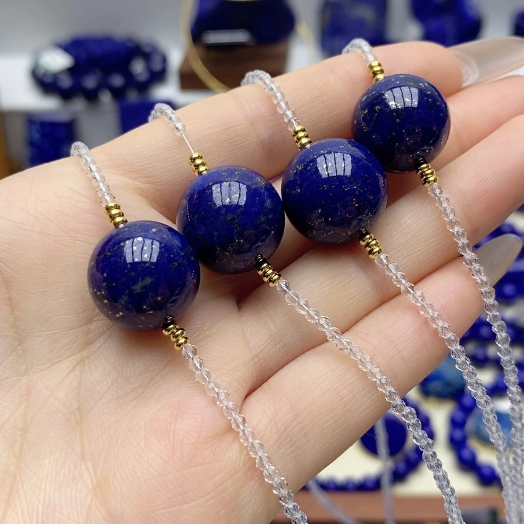 青金石未镶嵌颈饰