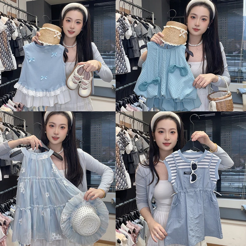 501-575儿童百搭时尚套装单件夏款洋气时髦韩版女孩女童小童牛仔