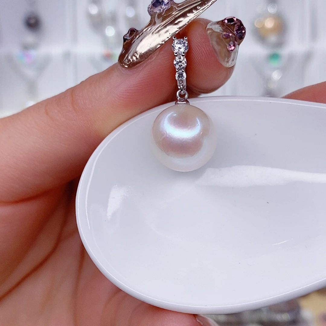 吊坠(赠链)淡水珍珠银S925镶嵌