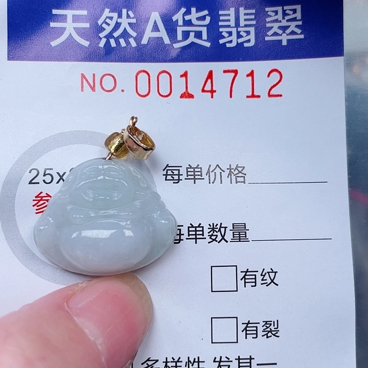 翡翠未镶嵌吊坠(赠链)