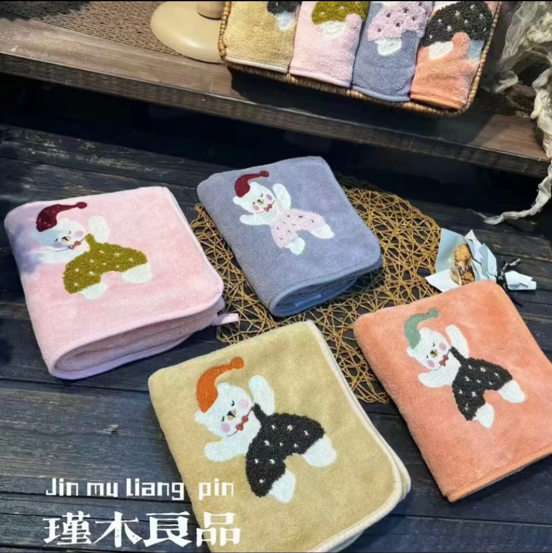 瑾木良品.小熊吸水毛巾4条