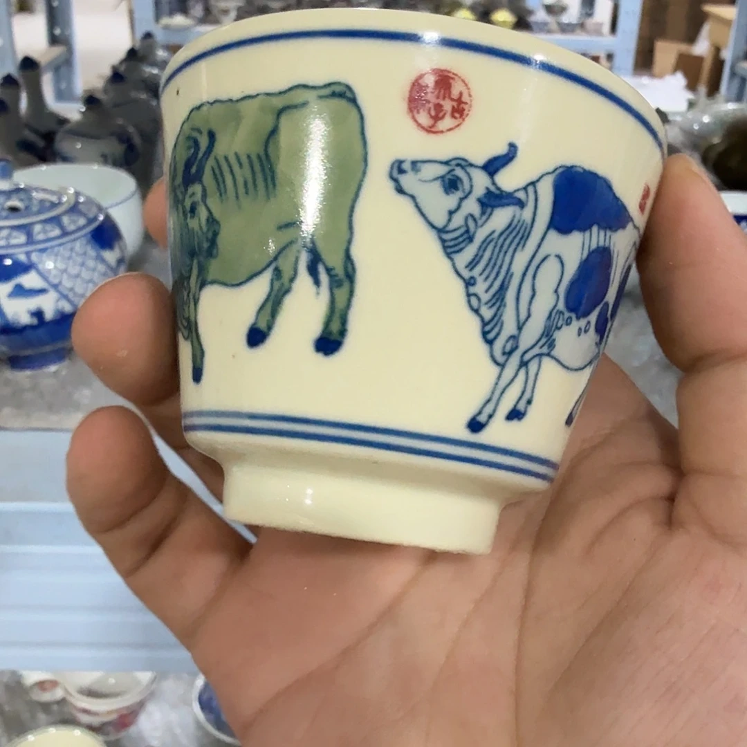 瓷片摆件手绘瓷器全部处理