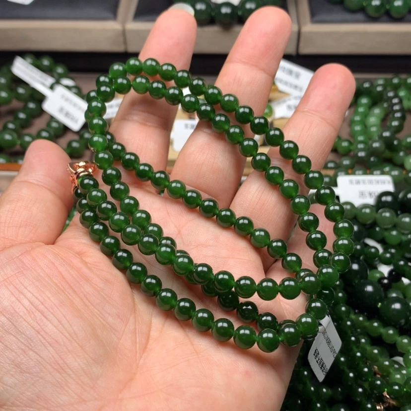 【闪购商品】和田玉（碧玉）未镶嵌颈饰岚*序6m m