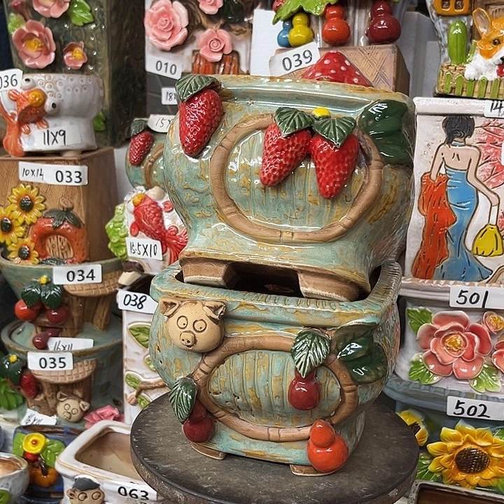 粗陶材质多肉花盆