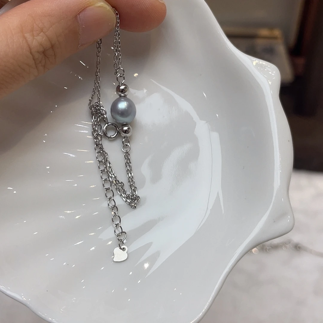 海水珍珠银S925镶嵌手绳