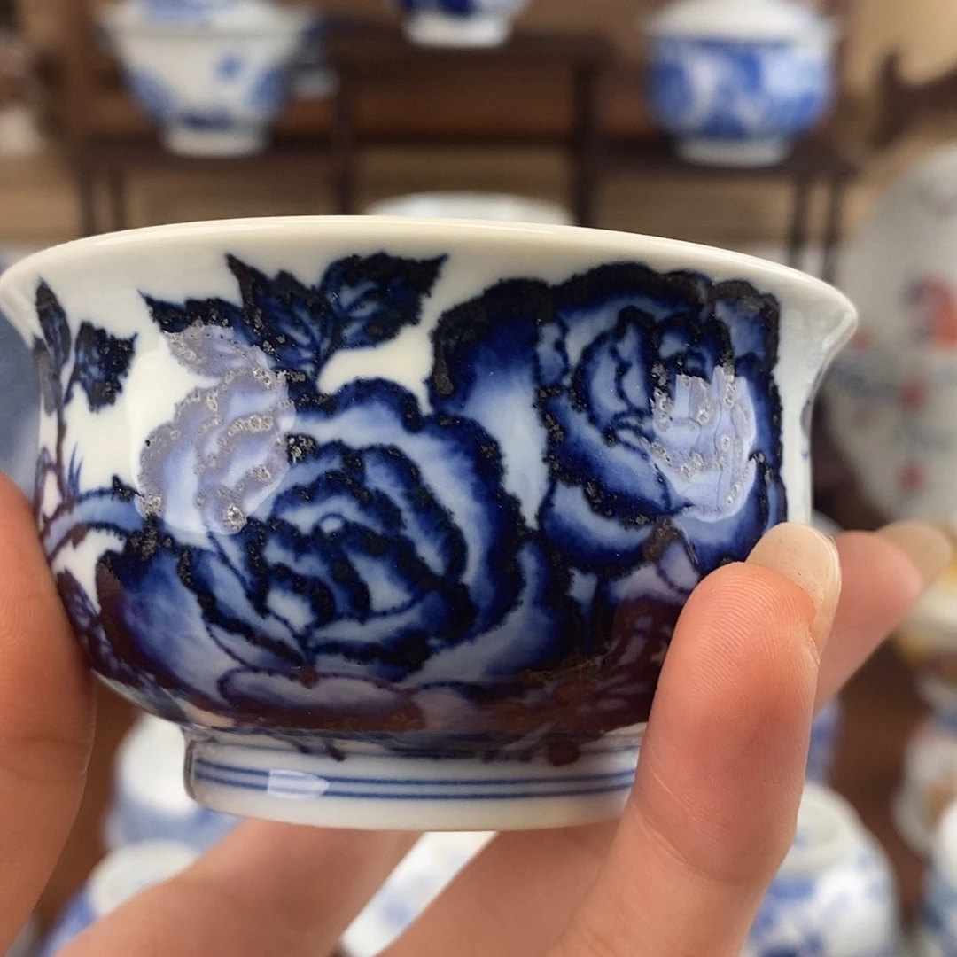 月季花卉炉式杯杯