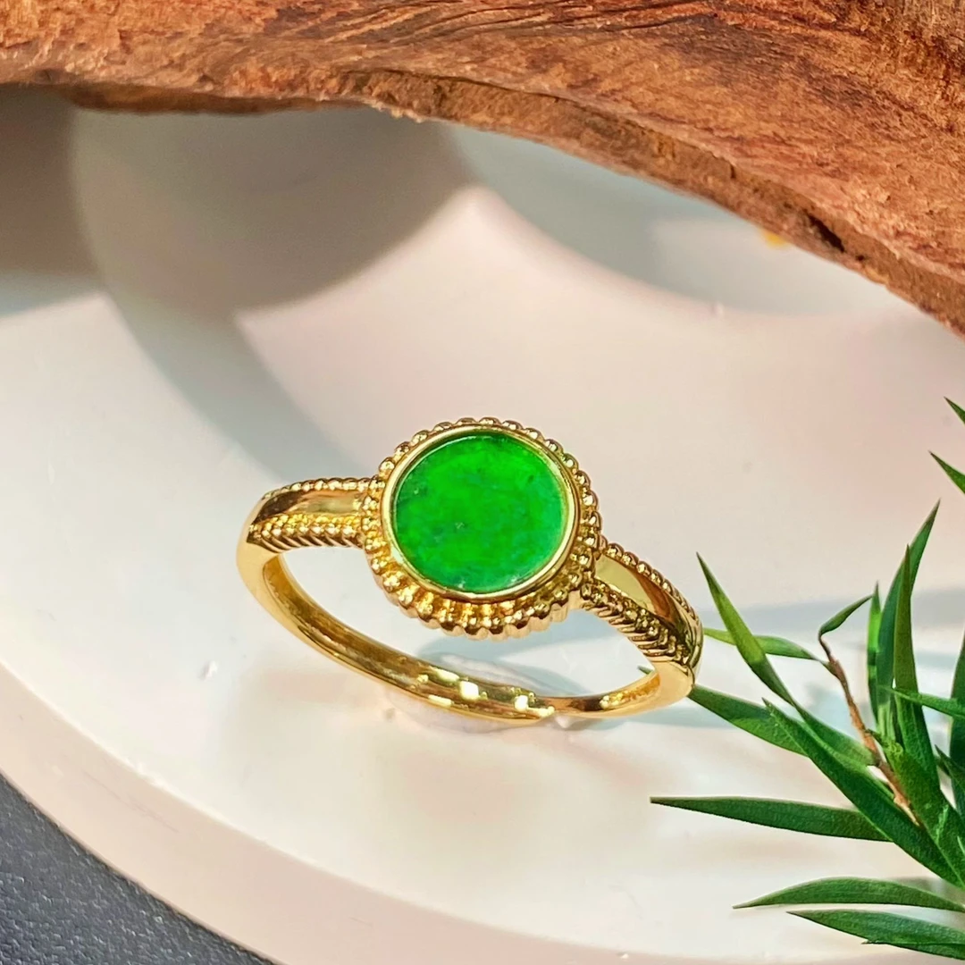 【老板娘宠粉福利】天然缅料A货翡翠百搭戒指多样性发货一件 有瑕