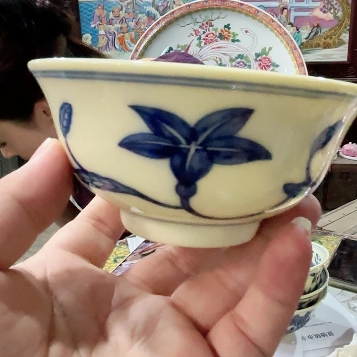 摆件景德镇高温陶瓷秋葵花黄希希