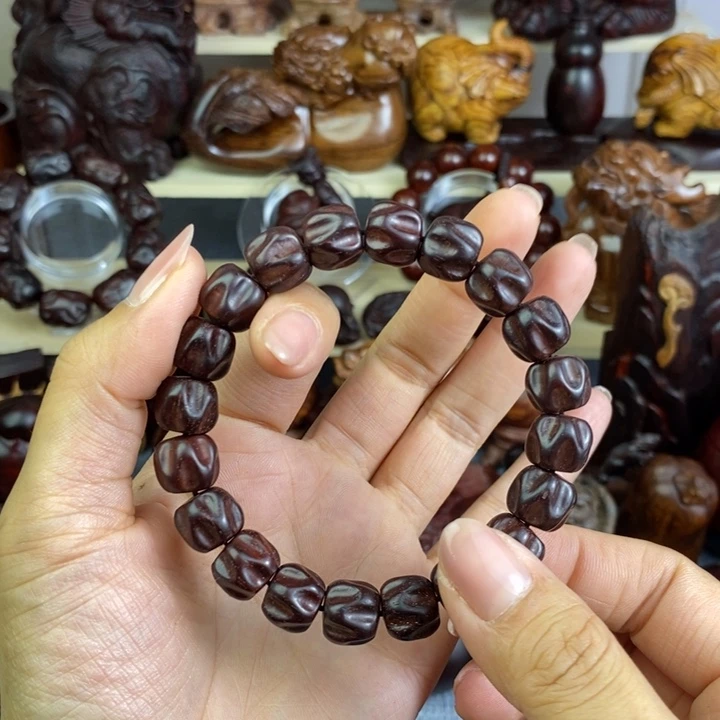 木青**雨小叶紫檀百香果子手串