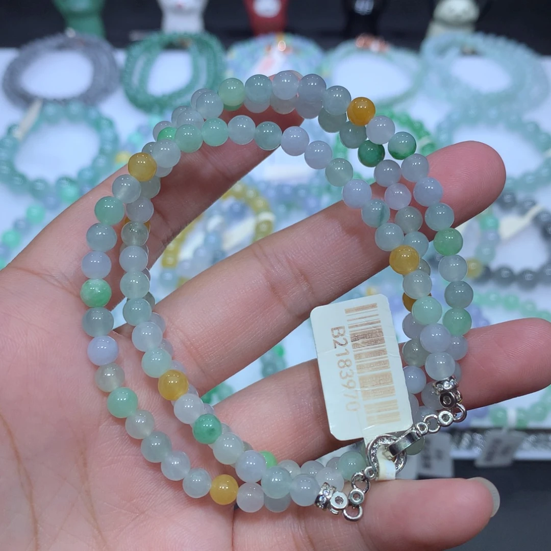 翡翠未镶嵌手串天然