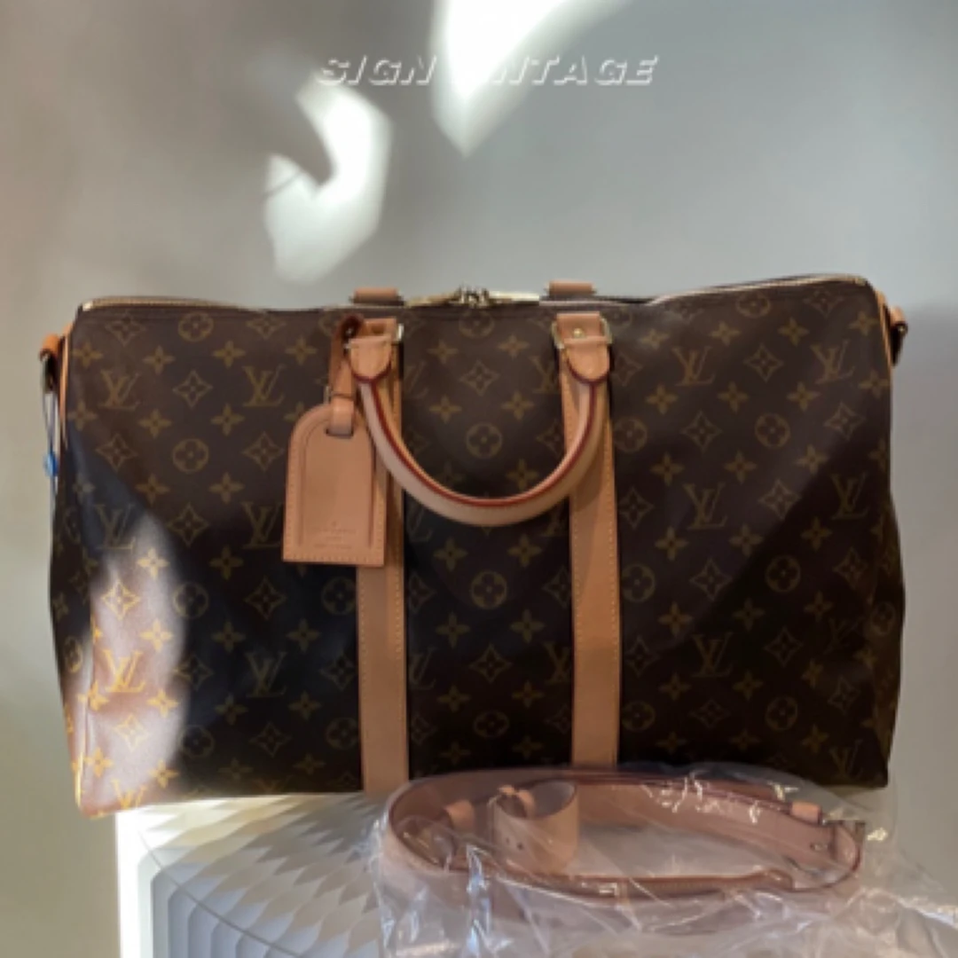 95新 LouisVuitton/路易威登 keepall45肩带款旅行袋