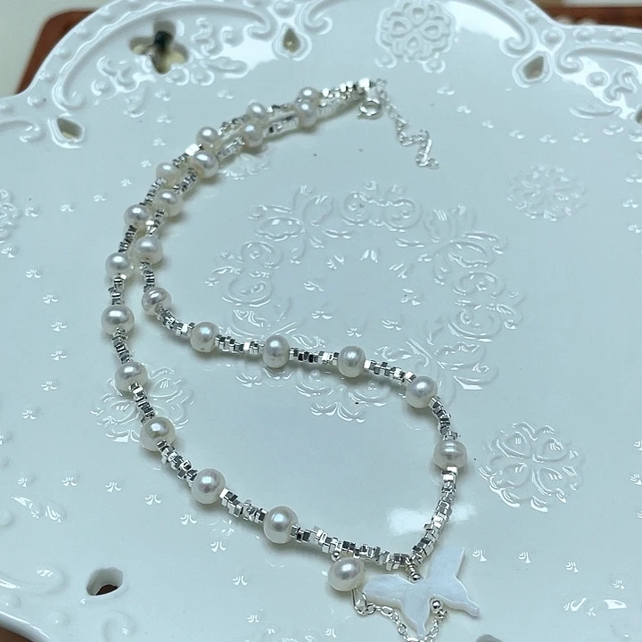 淡水珍珠合金项链