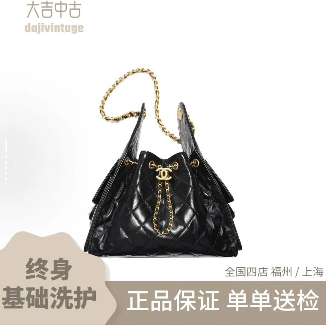 大吉中古/Chanel香奈儿亮面25bag小号单肩包