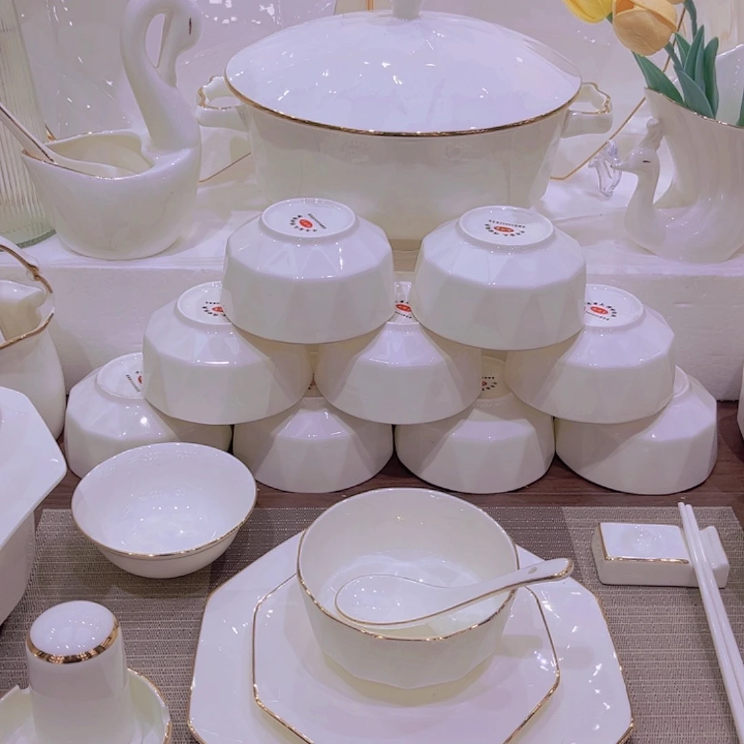 玉瓷钻石人生套装碗盘