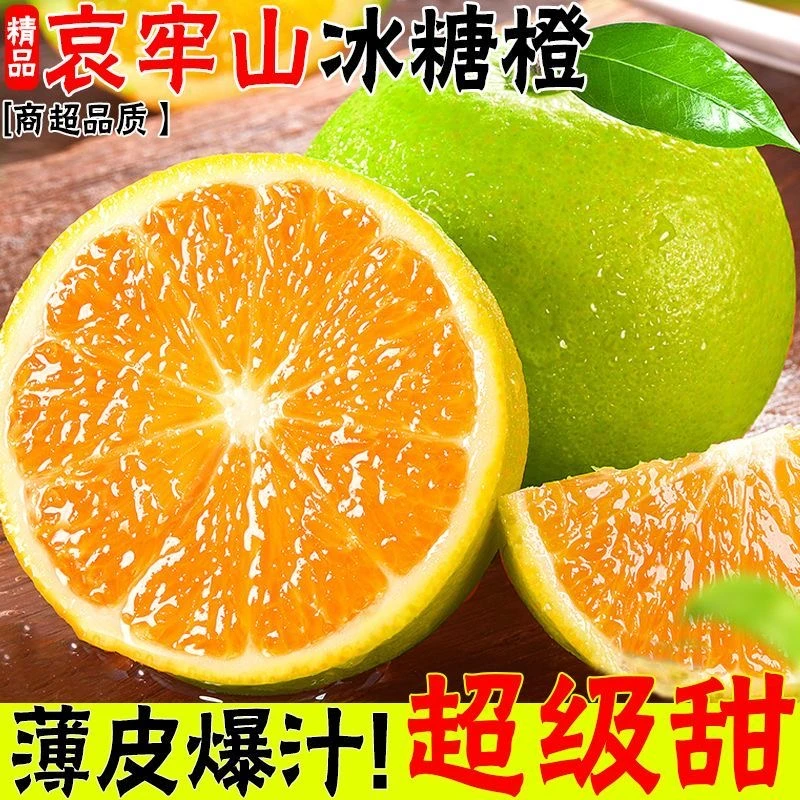 正宗云南青皮冰糖橙哀牢山新鲜应季水果5斤现摘皮薄多汁冰糖橙