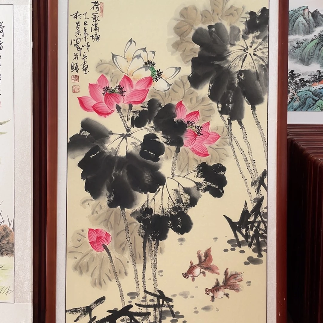 国画带框尺寸63*123厘米