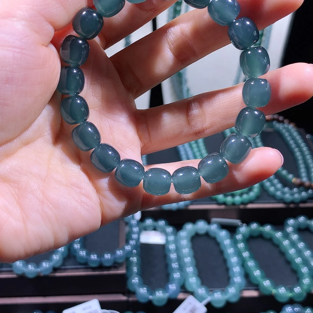 未镶嵌手链翡翠?****?天然a货翡翠手串21颗