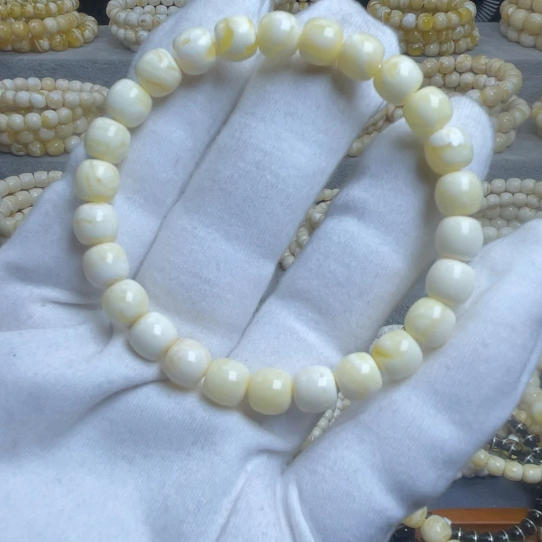 蜜蜡裸石未镶嵌8m蜜蜡手串