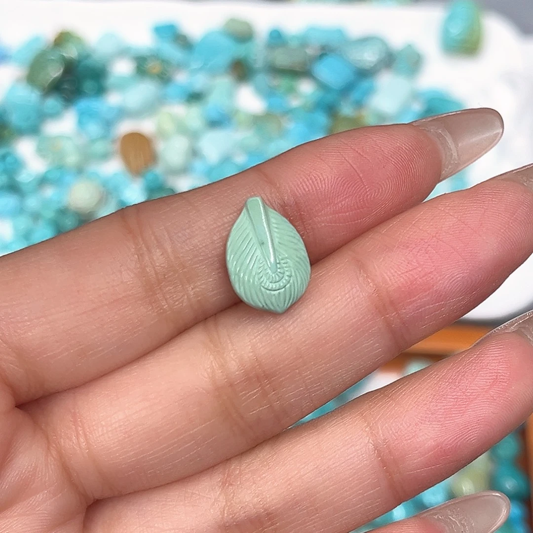 绿松石未镶嵌珠宝半成品