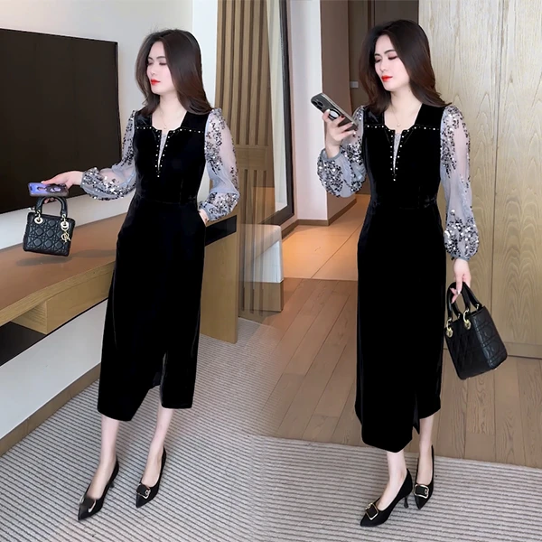 【季颜品牌】春季新款穿搭显瘦休闲时尚洋气气质减龄连衣裙30