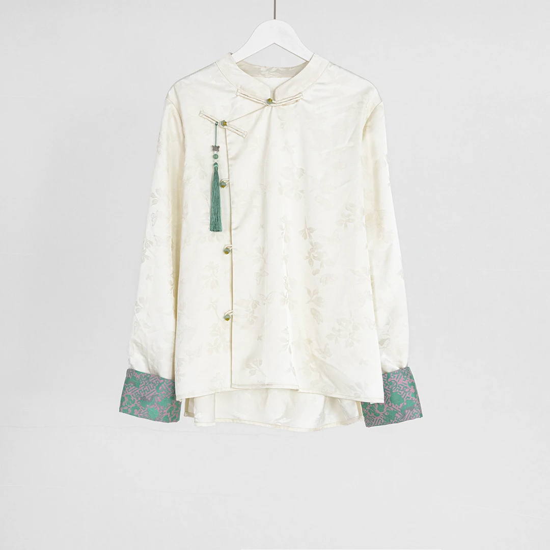 （几里与麻)新国风百搭简约衬衫 衣长67 胸围104 1032284