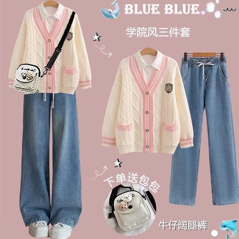 学院风秋装痞帅风禅意仙气飘飘韩系秋冬针织衫女款爆款2025新款