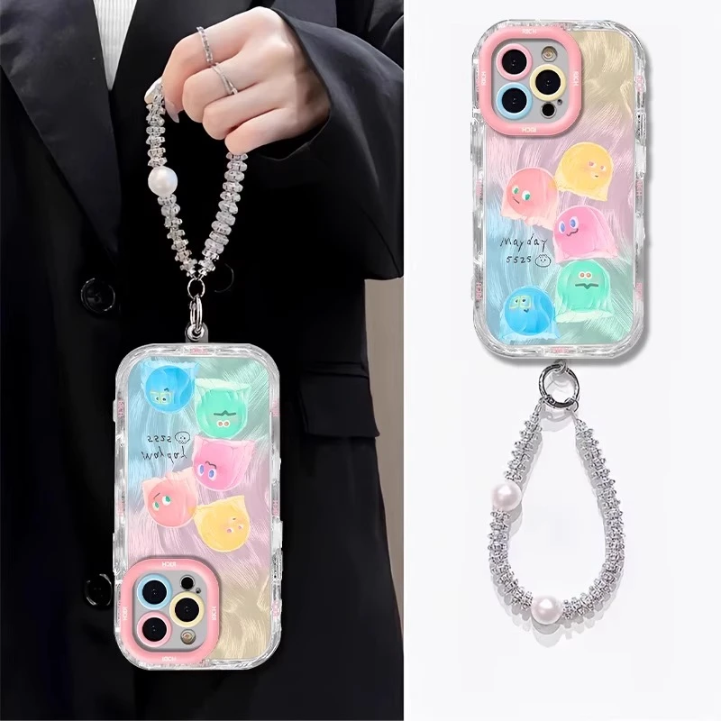 适用苹果16promax手机壳新款女彩绘iphone15pro全包防摔1