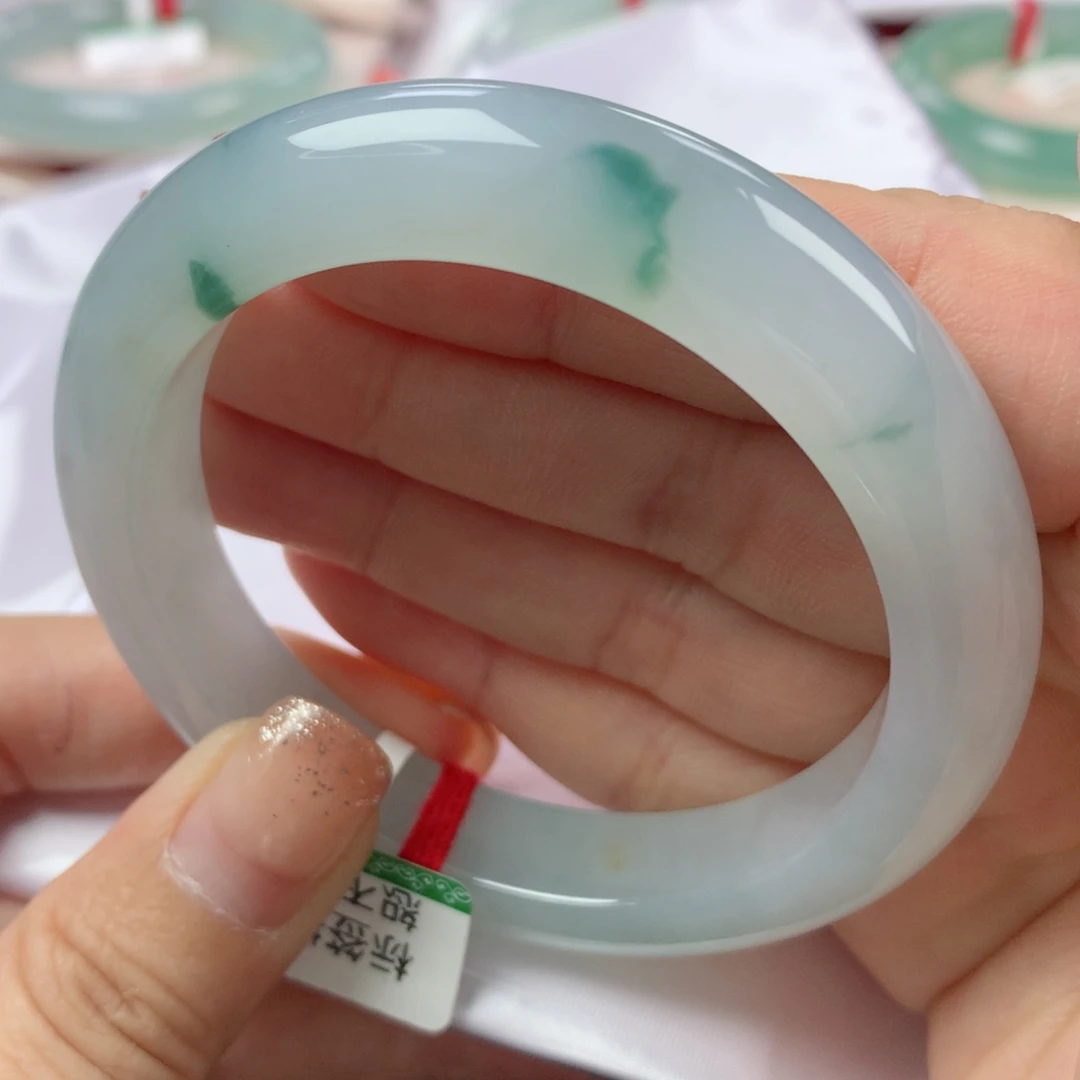 未镶嵌手镯翡翠缅甸天然翡翠56圈