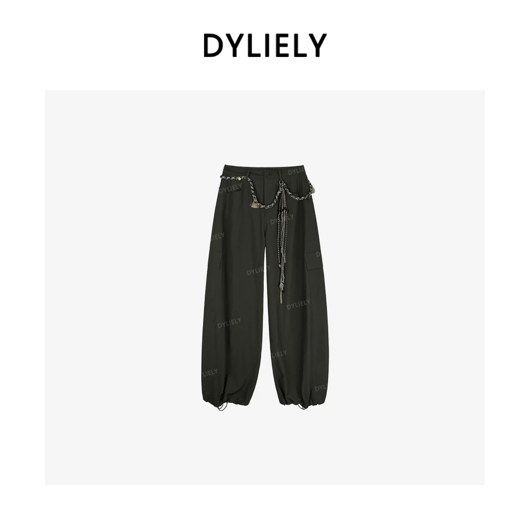DYLIELY 【酷飒工装】美式御姐炸街高级感阔腿工装酷K25559