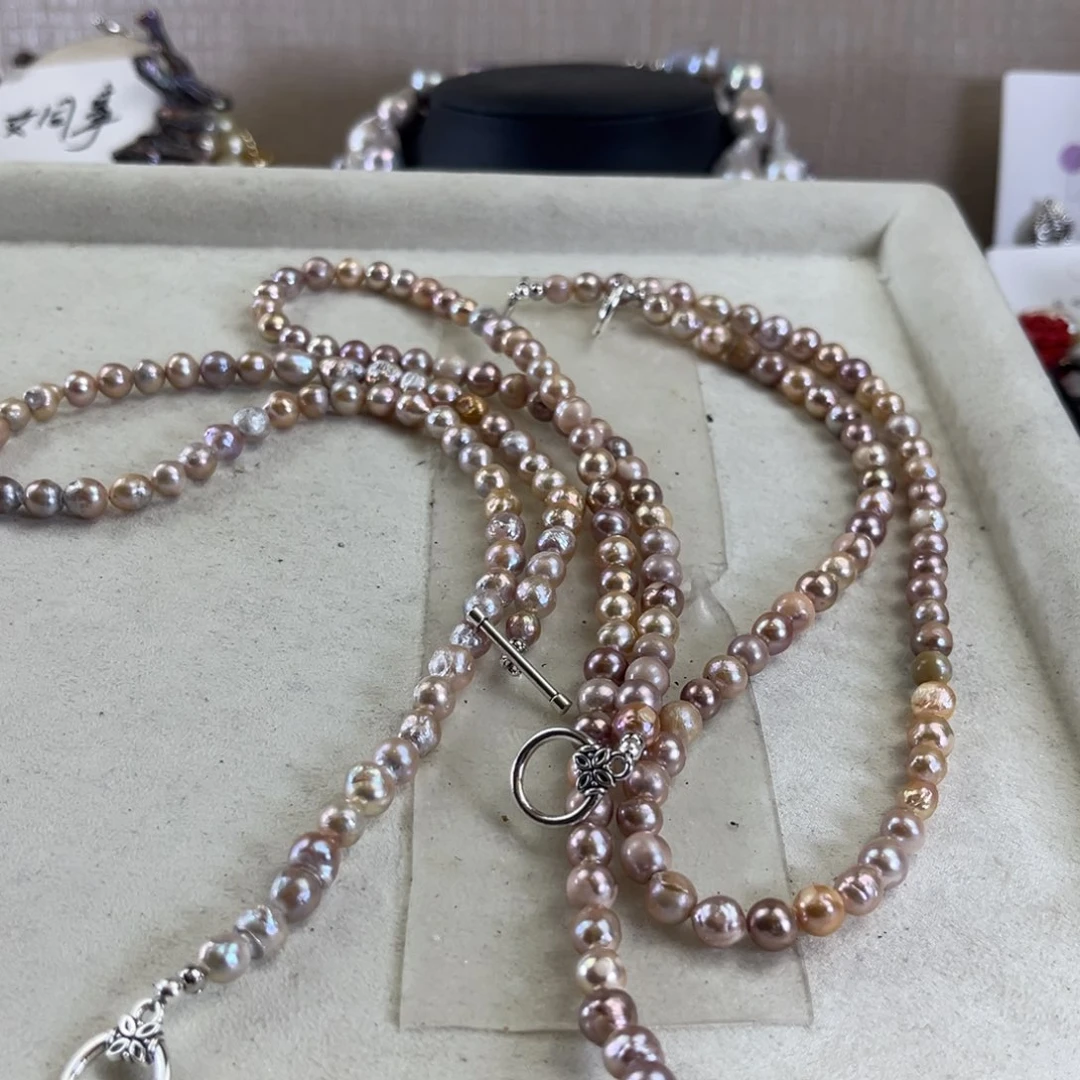 淡水珍珠未镶嵌项链【纯恬】多样性发货