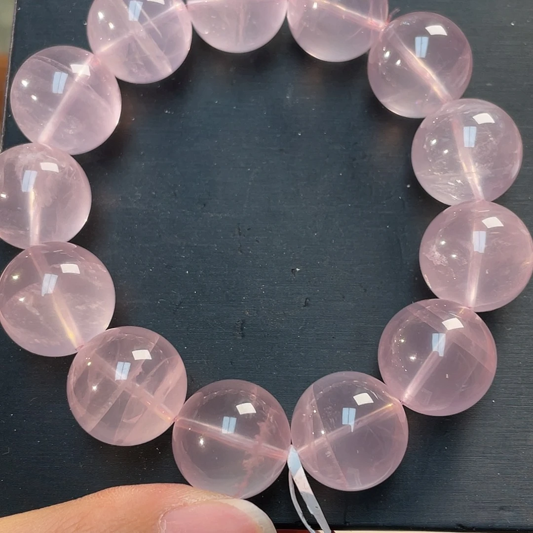 水晶手串未镶嵌粉水晶手串fs1302 60号