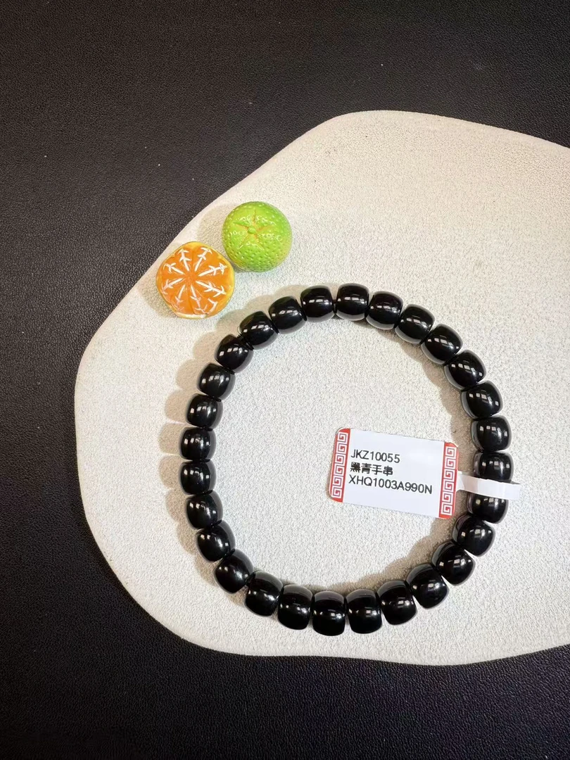 【白海波甄选】和田玉黑青手串 JKZ10055