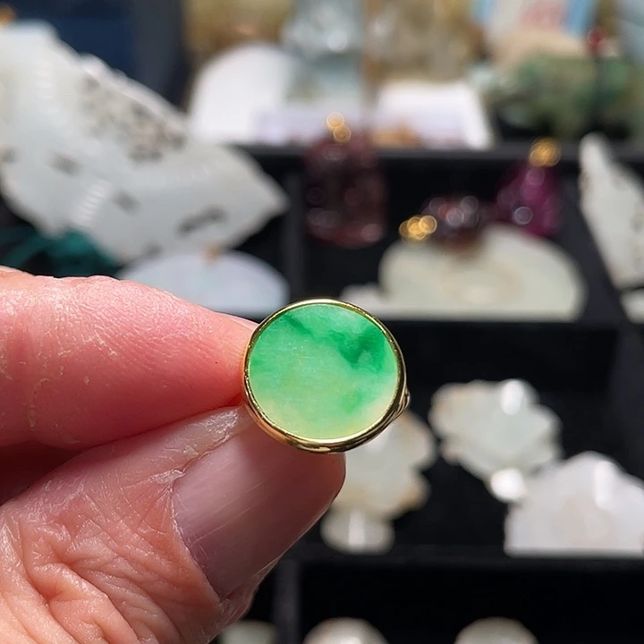 静***悟翡翠戒指合金挂件