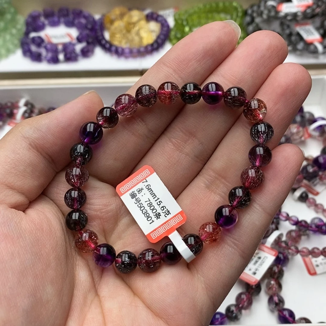 【闪购商品】发晶手链未镶嵌黑加仑超七