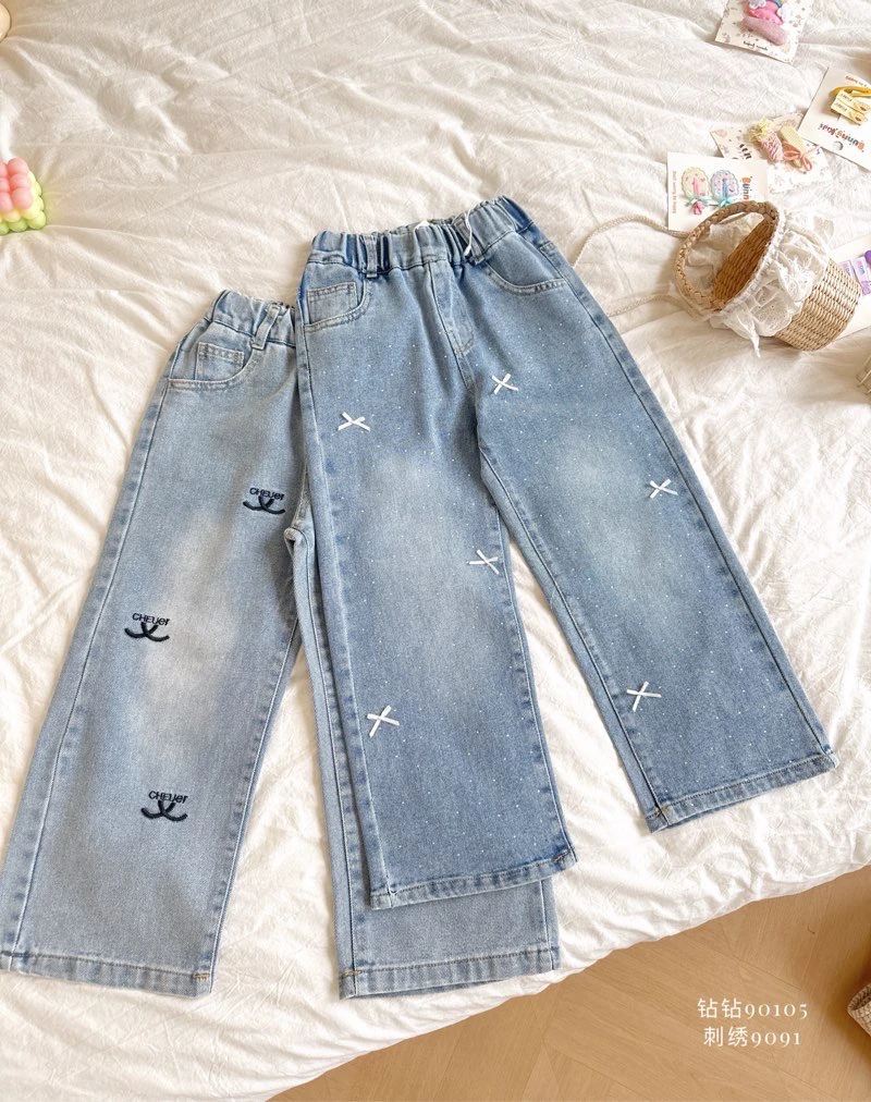 大童女孩韩系牛仔裤