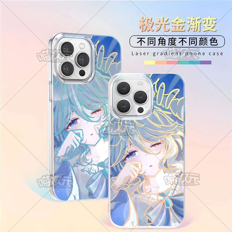 新芙宁娜适用苹果华为vivo一加iPhone小米红米二次元极光金手机壳