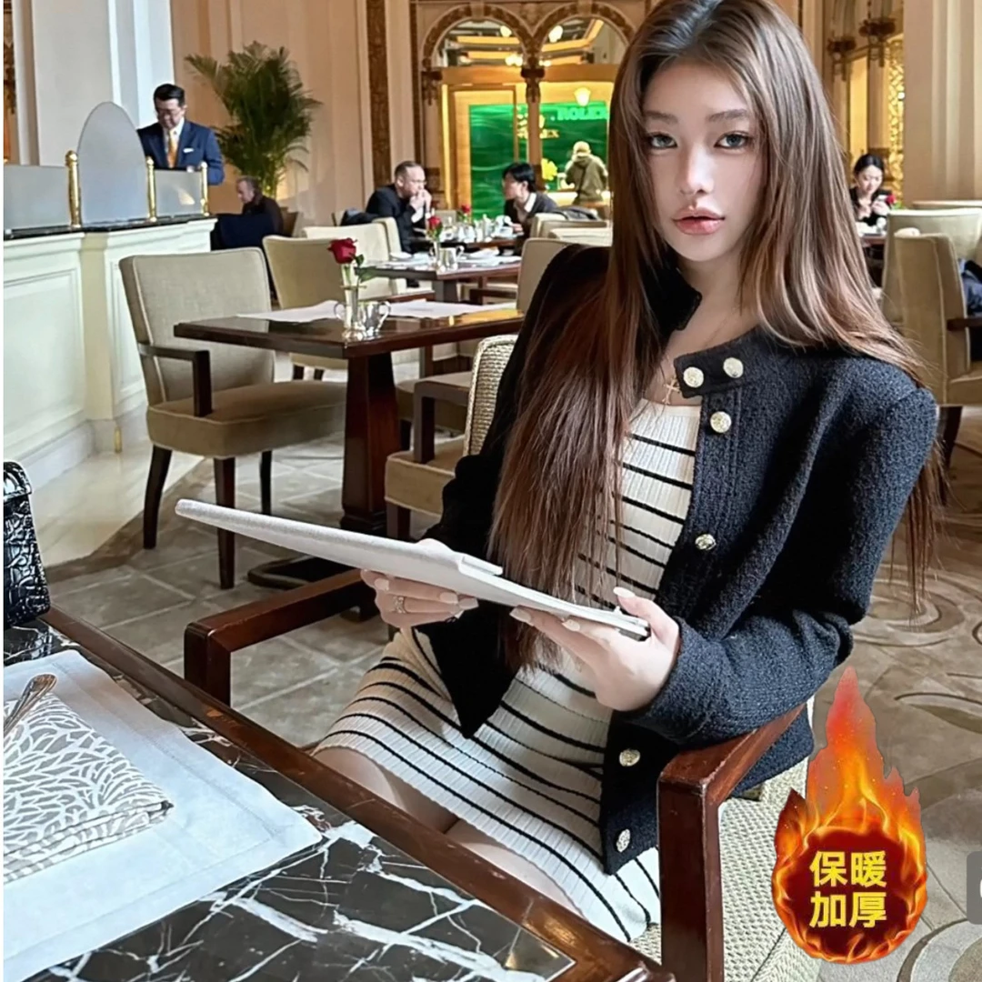 【新款+运费险】气质小香风千金短款外套新款立领显瘦上衣SG806