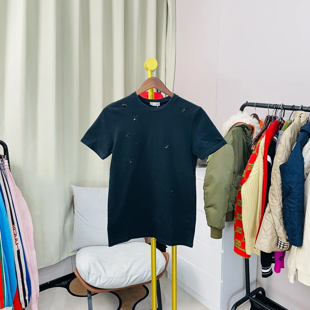 99新 DIOR/迪奥  黑色小蜜蜂短袖 xs码