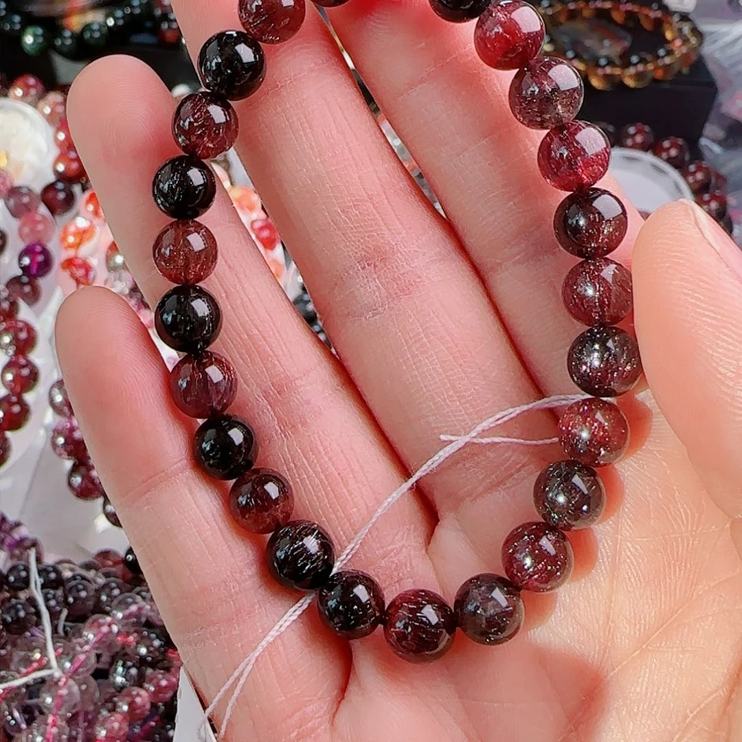 水晶手链未镶嵌黑红超七