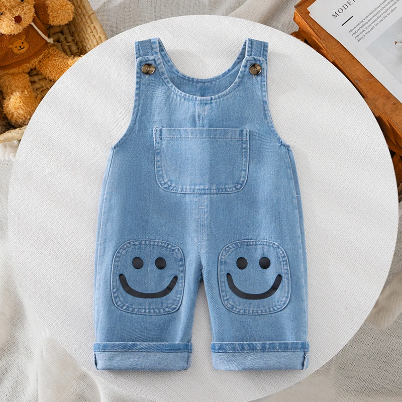 婴儿秋冬牛仔背带裤秋季洋气儿童裤子一岁宝宝秋装连体裤外出衣服