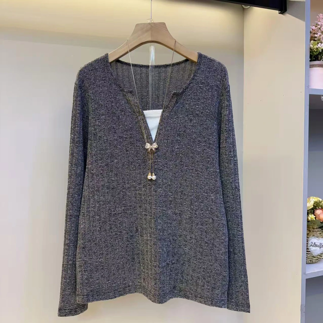 薄款秋季长袖毛针织衫打底宽松型针织衫2025毛衣