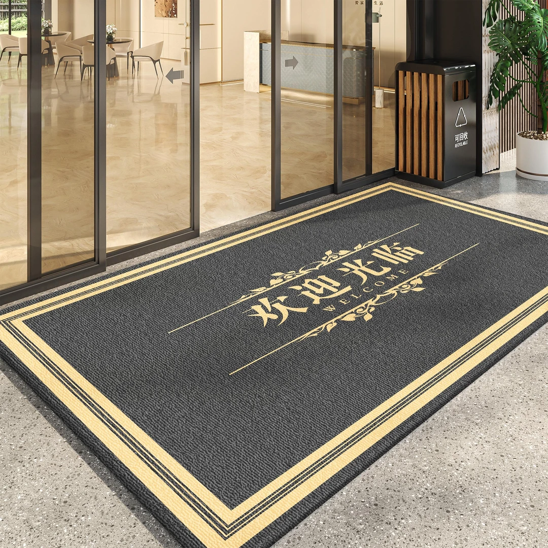 欢迎光临门垫商用酒店大门口防滑地垫入户门迎宾进门地毯定制logo