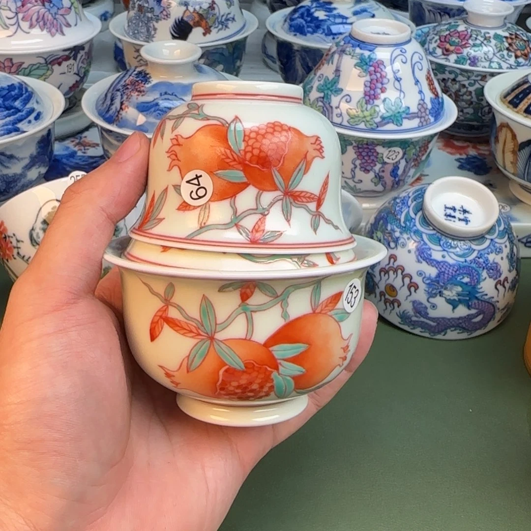 彦祖纯手工手绘茶具