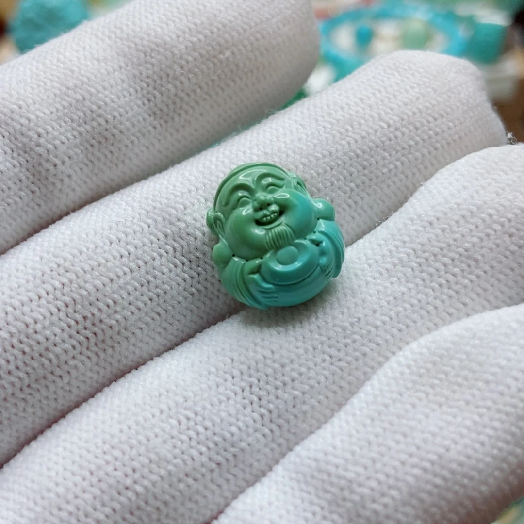 绿松石未镶嵌财神
