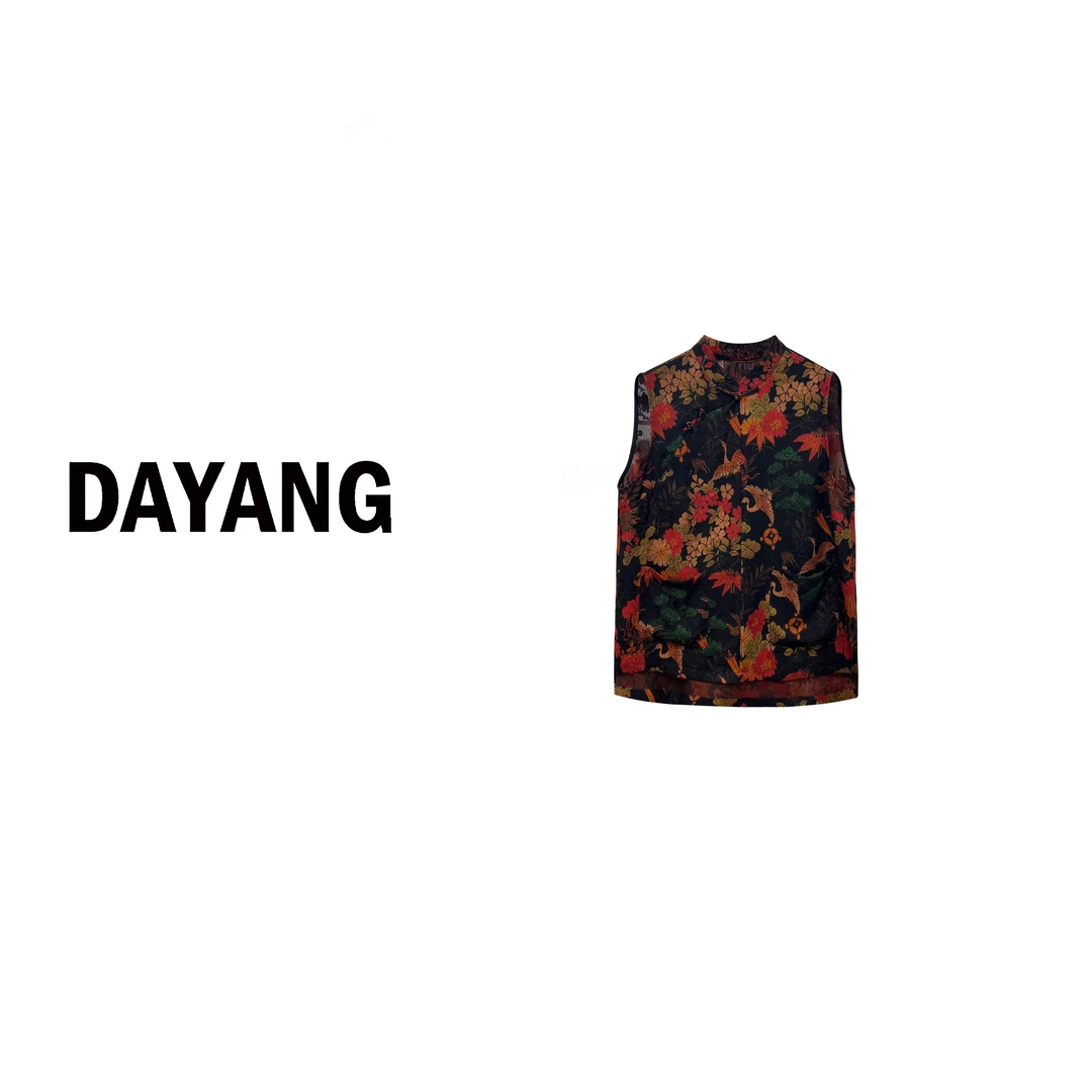 【DAYANG】双口袋 明媚系列斜襟结构感无袖上衣