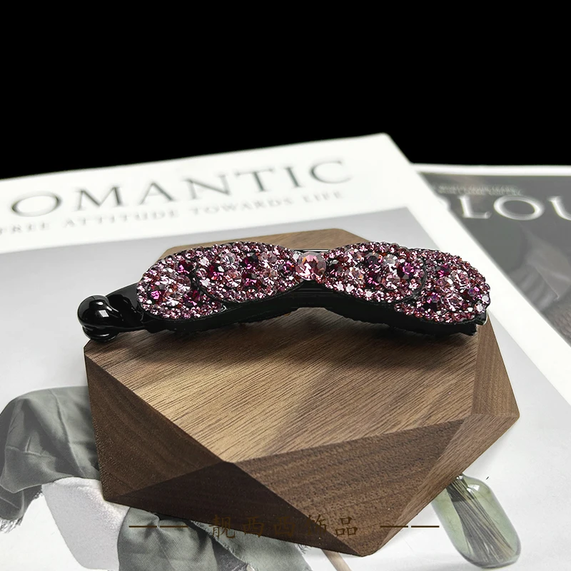 【LXX靓西西】210 香蕉夹10厘米紫色气质优雅竖夹