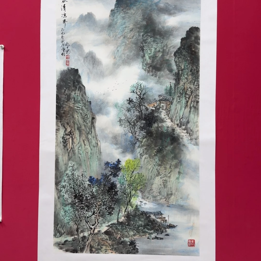 老***童国画沈丰明作品8平尺