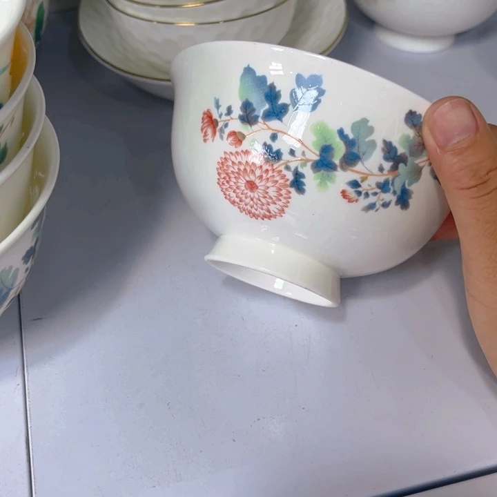 瓷片花神碗六个4.5寸
