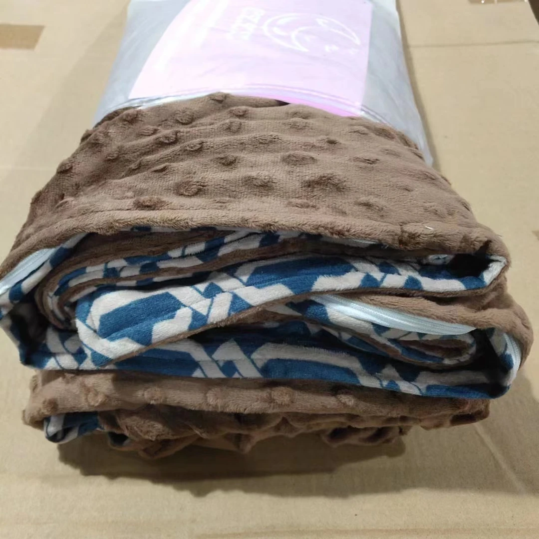 咖啡色AB面 平绒安抚被套 尺寸160*200