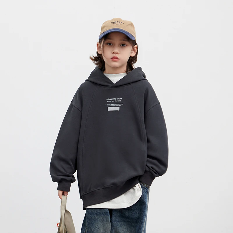 【2025秋款上新】男童连帽卫衣儿童洋气百搭宽松春秋上衣中大童童装